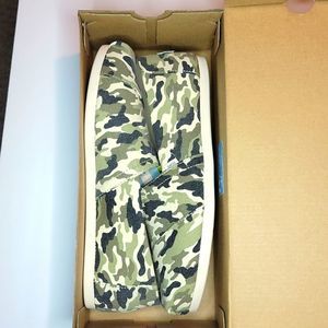 Toms Dirty Olive Camouflage Alpargata Slip-On 10 NWT